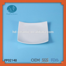 Quadratische Platte, keramische Platte für Hotel, benutzerdefinierte Geschirr Platte, Keramikplatte